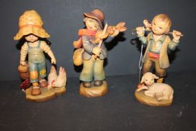 Group of Three Wood Carved Anri Figurines 6