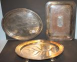 Three Silverplate Trays 16