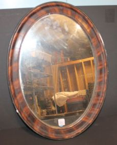 Vintage Oval Faux Grain Mirror 16
