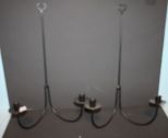 Pair Iron Candlesticks Pair Iron Candlesticks