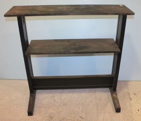Two Shelf Painted Black Stand 41