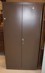 Metal Two Door Cabinet with 5 interior shelves 36