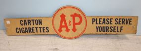 A&P Painted Cigarette sign (done in plywood) 42