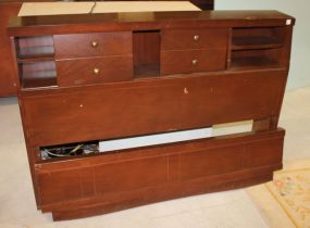 Double Size 1960's Bookcase Headboard Bed 39