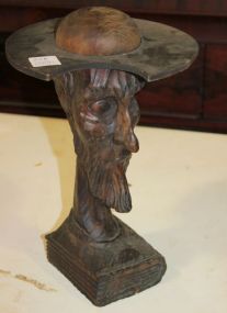 Hand carving of Man with Hat 12