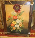 Oil Painting of Flowers signed F. Brooks 22