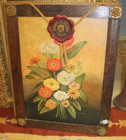 Oil Painting of Flowers signed F. Brooks 22
