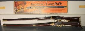 Two Davies County Bourbon Kentucky Long Rifle Decanters one in box, 51