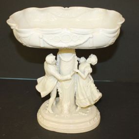 Blanc De Chen Compote Porcelain blance de chen porcelain compote of young lady and man holding up bowl, 10