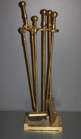 Brass Fire Piece Fireplace Tools 30