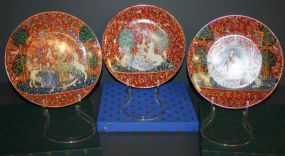 Three Limoges Decorative Plates Three Limoges lady and unicorn limited edition plates 9