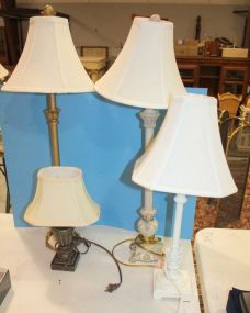 Group of Four Various Table Lamps Table Lamps