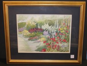 Poppy Bed Watercolor by Jackson Artist Ann Montgomery 22