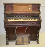 Walnut Pump Organ By Kimball of Chicago 45