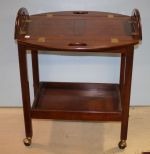 Mahogany Serving Cart has butlers trap top, 35