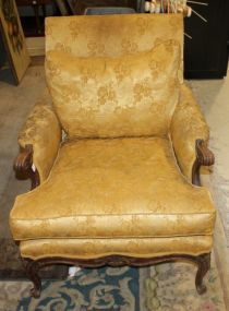 French Queen Anne Upholstered Arm Chair 32
