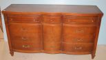 Walnut Triple Serpentine Dresser Base matches lot # 512; 60