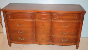 Walnut Triple Serpentine Dresser Base matches lot # 512; 60