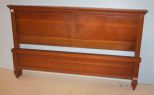 Walnut Full Size Bed has no rails; 33 1/2