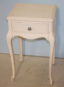 White French Queen Anne Nightstand has one drawer; 16