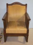 Walnut Sheraton Arm Rocker cane on sides; 37