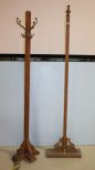 Two Wooden Coat Stands Two Wooden Coat Stands