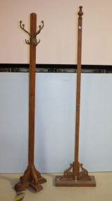 Two Wooden Coat Stands Two Wooden Coat Stands