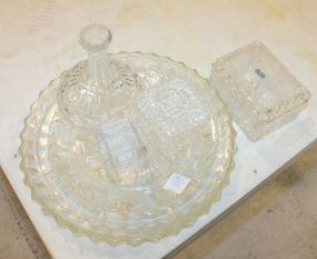Group of Glass including trays, vase 6