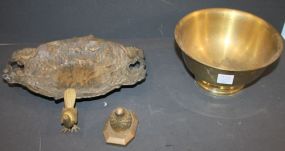 Two Brass Bowls and Two Brass Birds Two Brass Bowls and Two Brass Birds
