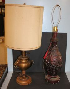 Two Decorative Lamps 34 1/2