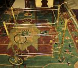 Brass Plated Tea Cart 29 1/2