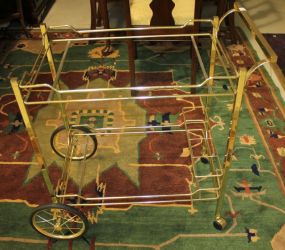 Brass Plated Tea Cart 29 1/2