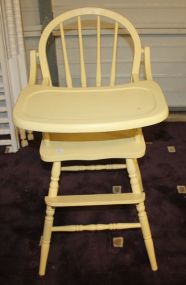 Painted Yellow High Chair 15 1/2