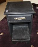 Painted Black Single Drawer Stand 15
