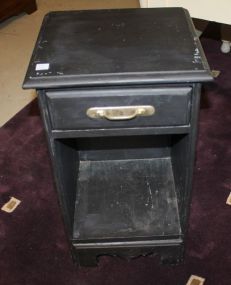 Painted Black Single Drawer Stand 15