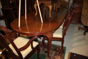 Queen Anne Style Oval Dinning Table with two 15