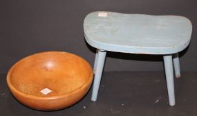 Wood Bowl and Wood Stool bowl 10