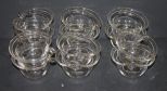 Set of Twelve Clear Glass Apple Shaped Dishes apple shaped dishes