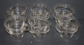 Set of Twelve Clear Glass Apple Shaped Dishes apple shaped dishes