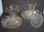 Lot of Glass includes vases, trays, and bowls
