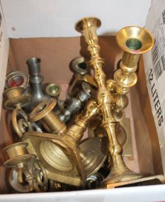 Box Lot brass and pewter