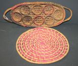 Woven Mat and Cup Tray Woven Mat and Cup Tray