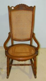 Walnut East Lake Cane Seat and Back Rocker 36