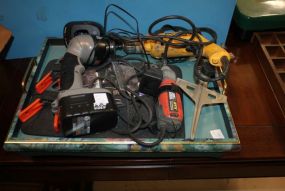 Sprinkler, Dewalt Drill, Black and Decker Drill, and Light Sprinkler, Dewalt Drill, Black and Decker Drill, and Light