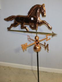 Reproduction Polished Copper Horse Weathervane Reproduction Polished Copper Horse Weathervane
