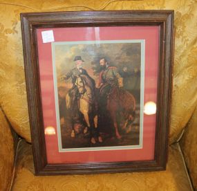 Framed Print of Generals Lee and Jackson 13 1/2