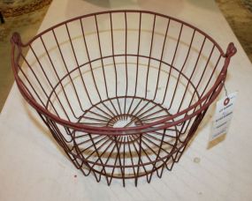 Large Red Wire Basket 15