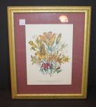 Framed Print of Lily Flowers 14 1/2