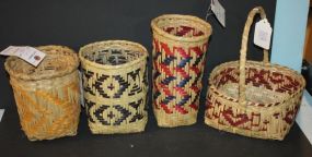 Four Various Sized Choctaw Baskets 7