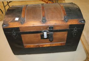 Wood and Metal Dome Top Trunk 26
